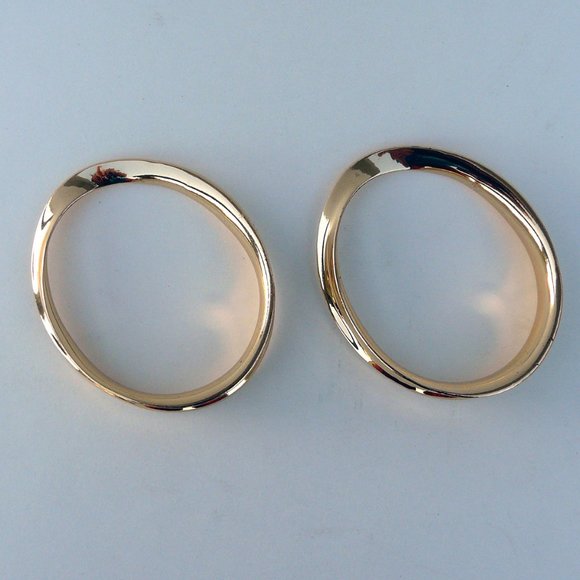 Georg Jensen style mobius bangles, gold tone - Picture 3 of 5
